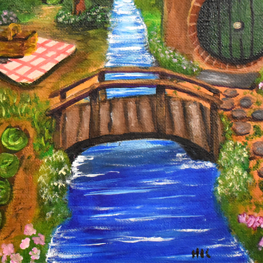 Leaf & Latch – Original Acrylic Painting